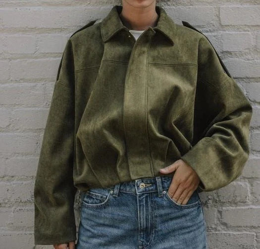 Elegante Giacca Suède Donna – FIRSTCLXSS Signature